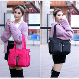 Women Casual Large Capacity Waterproof Oxford Cloth Bag (maroon)
