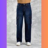 Baggy Cargo Jeans Light Blue (Copy)