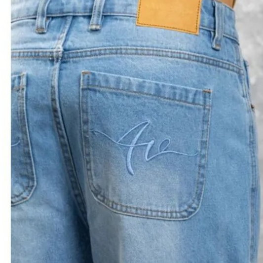 Baggy Cargo Jeans Light Blue