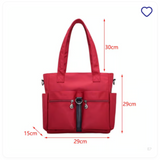 Women Casual Large Capacity Waterproof Oxford Cloth Bag (maroon)